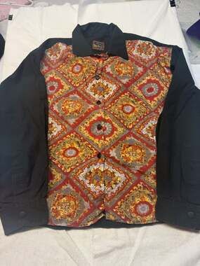 Verte Vallee Vintage Paisley Pattern Button-Down Shirt Size L